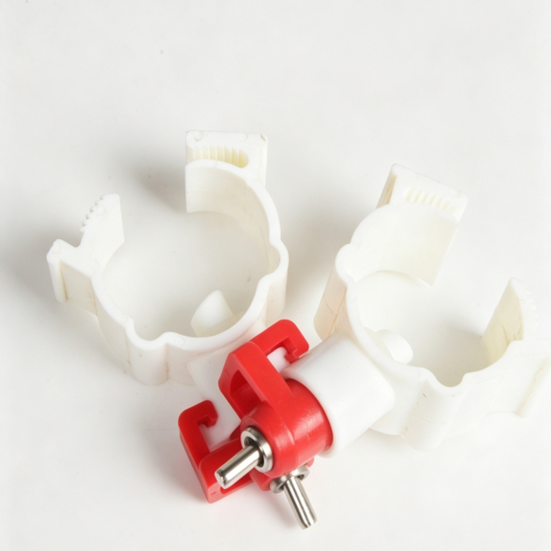White Clip-on Chicken Nipple Drinker
