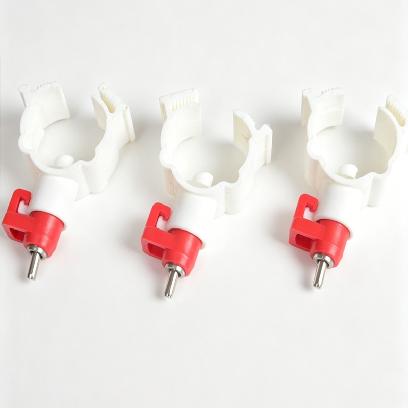 White Clip-on Chicken Nipple Drinker