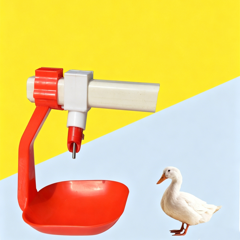 Square Pipe Nipple Drinker with Drip Cup for Ducks & Geese