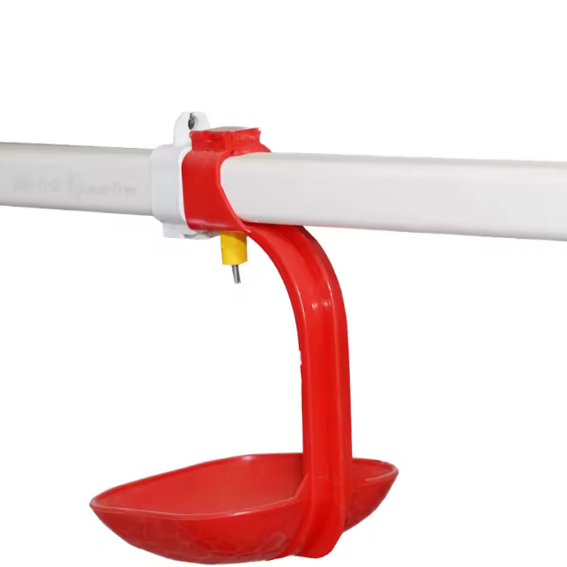 Square Pipe Nipple Drinker with Drip Cup for Ducks & Geese